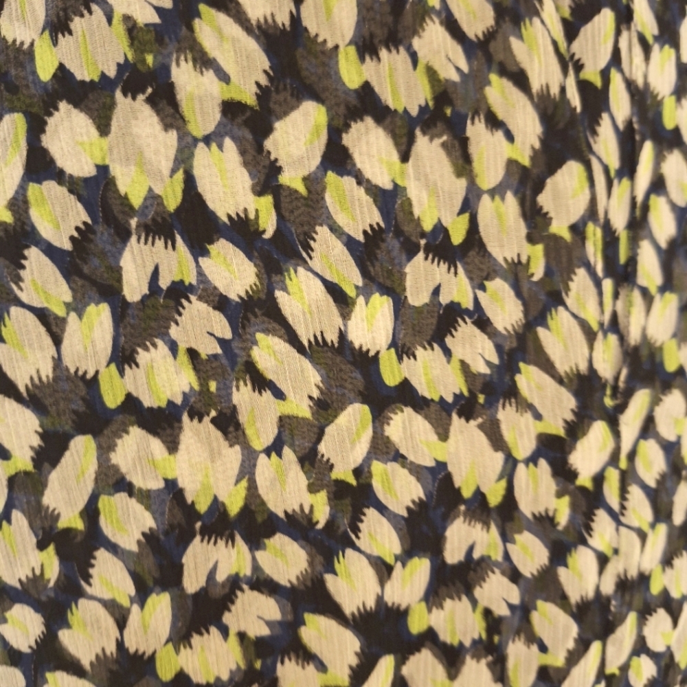 Jason Wu Silk Chiffon Navy Pattern Azure Multi Fl… - image 4